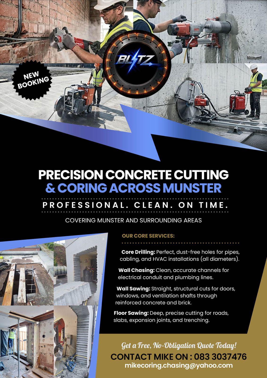 Blitz Concrete services flyer