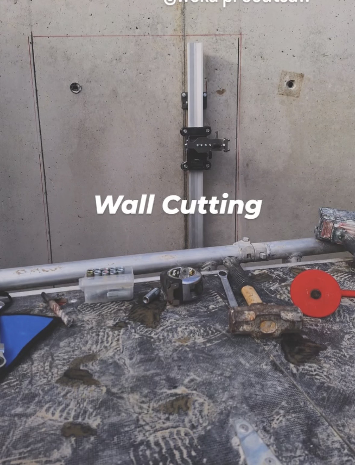 Diamond saw rig on site — Blitz Cut n Core